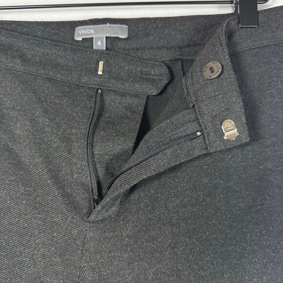VINCE Gray Skinny Ponte Knit Pants With Zippered Ankle Size 4 - Picture 5 of 9